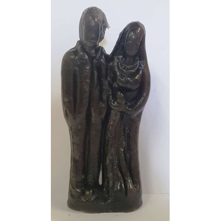 Vela Matrimonio Negra Hombre-Mujer 17cm