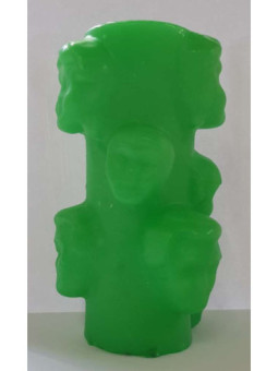 Velón Mil Caras Verde Grande, 16x9cm