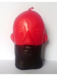 Vela Cabeza de Eleggua Roja y Negra