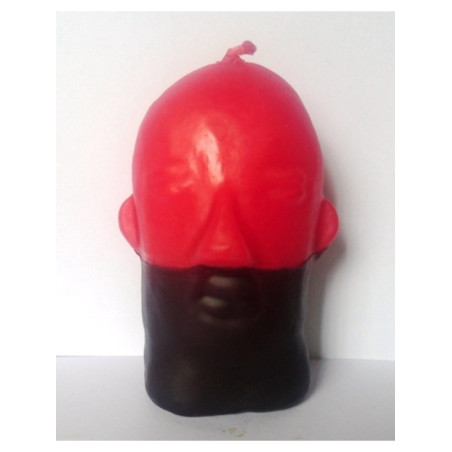 Vela Cabeza de Eleggua Roja y Negra