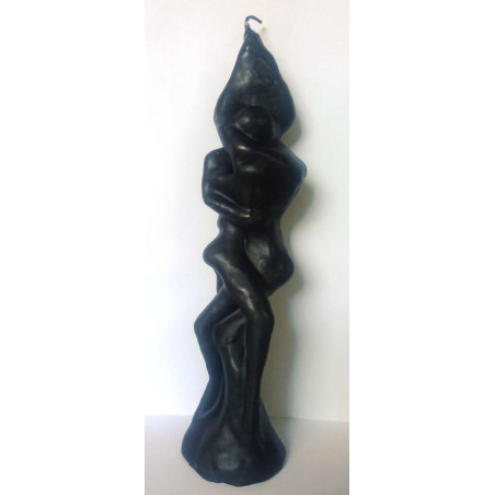 Pareja Grande Entrelazada Negra Hombre Mujer 27cm.