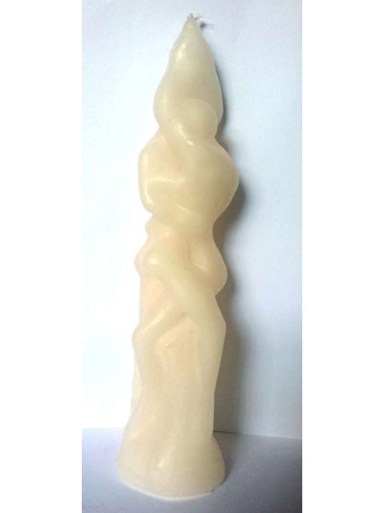Pareja Grande Entrelazada Blanca Hombre Mujer 27cm