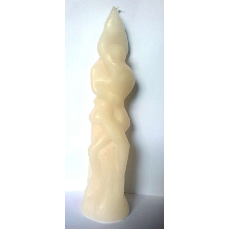 Pareja Grande Entrelazada Blanca Hombre Mujer 27cm