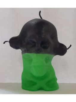 Figura Artesana de cera Calavera 3 Mechas, Destrancarua