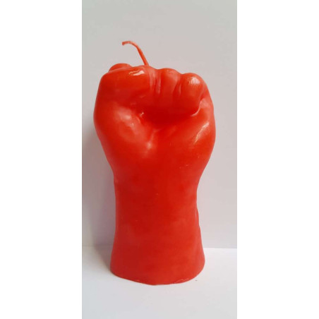 Vela Puño Rojo.10 Centímetros