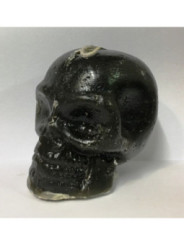 Vela pequeña Calavera Negra. 7 x 8 Centímetros