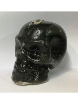 Vela pequeña Calavera Negra. 7 x 8 Centímetros