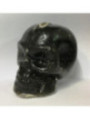 Vela pequeña Calavera Negra. 7 x 8 Centímetros