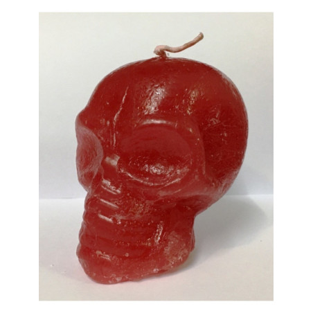 Vela Calavera pequeña Roja. 7 x 8 Centímetros