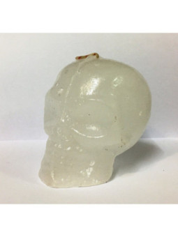 Vela Calavera Pequeña Blanca. 7 x 8Centímetros