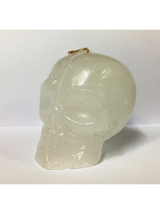 Vela Calavera Pequeña Blanca. 7 x 8Centímetros