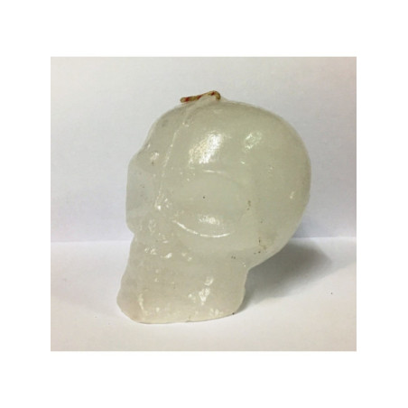 Vela Calavera Pequeña Blanca. 7 x 8Centímetros