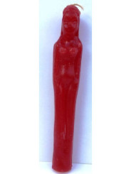 Veladora Roja Forma Mujer, 20X2