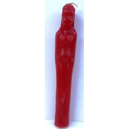 Veladora Roja Forma Mujer, 20X2