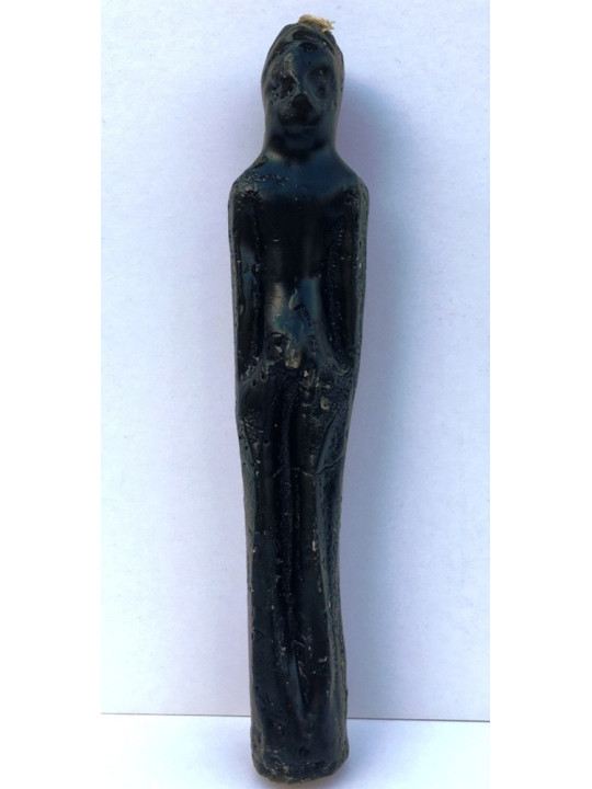 Veladora Negra Forma Hombre, 20X2