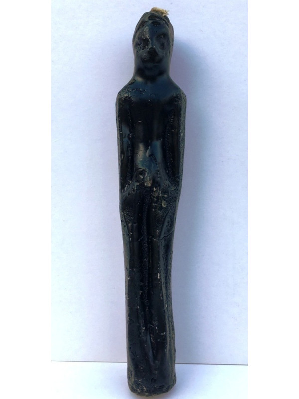 Veladora Negra Forma Hombre, 20X2