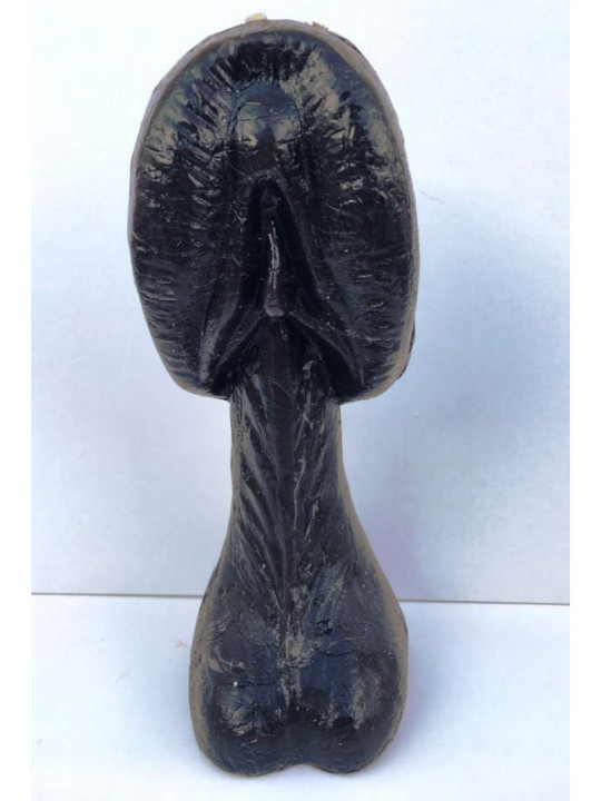 Vela Negra Pene-Vagina 18cm