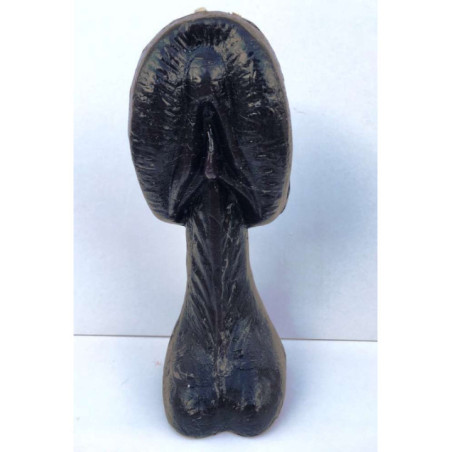 Vela Negra Pene-Vagina 18cm