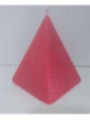 Vela Pirámide Roja, 10cm base x 13cm altura, Abrecaminos Amor.