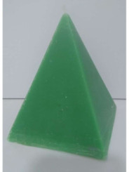 Vela Pirámide Verde, 10cm base x 13cm altura, Abrecaminos Comercio-Negocios