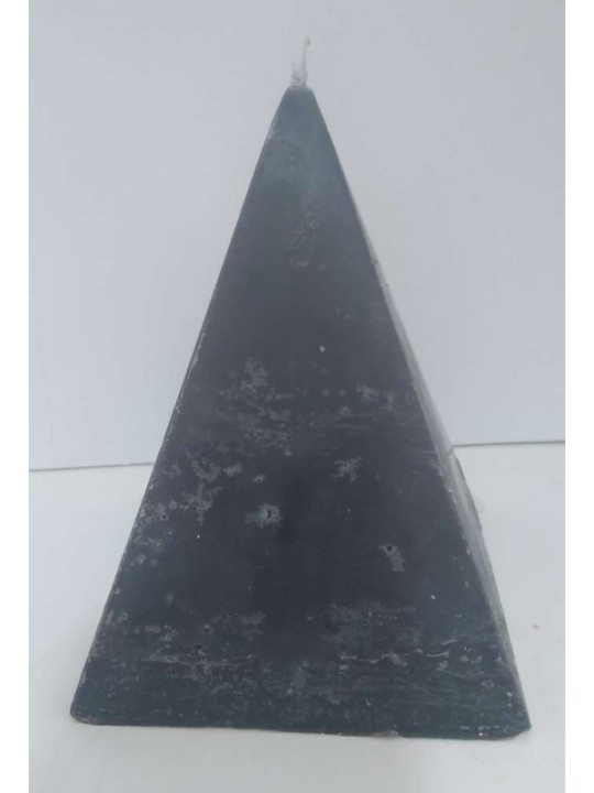 Vela Pirámide Negra, 10cm base x 13cm altura, Abrecaminos contra Negatividades