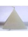 Vela Pirámide Blanca, 10cm base x 7,5cm altura, Abrecaminos
