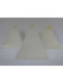 Vela Pirámide Pequeña Blanca, 6cm base x 7cm altura, Abrecaminos