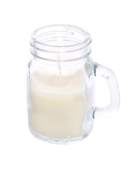 Vela Citronella en Jarra Cristal Pequeña. 8cm alto por 5 cm Diámetro