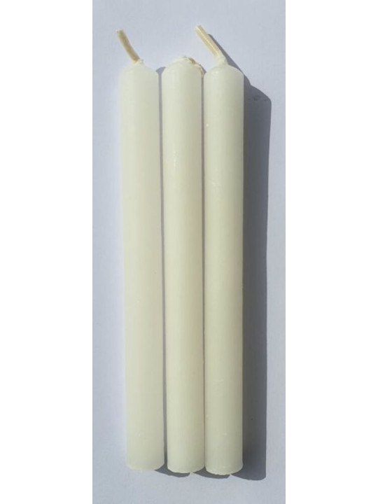 Vela Artesana Blanca 15x1,5cm