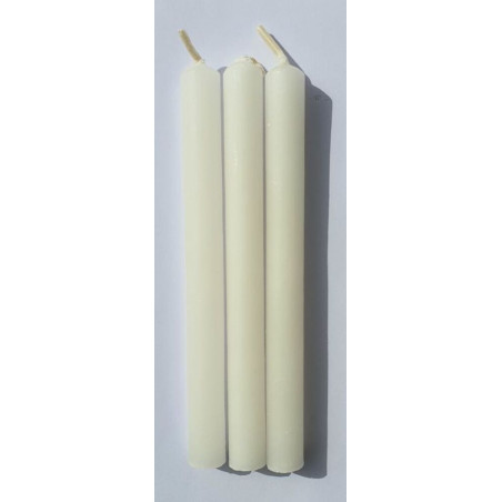 Vela Artesana Blanca 15x1,5cm