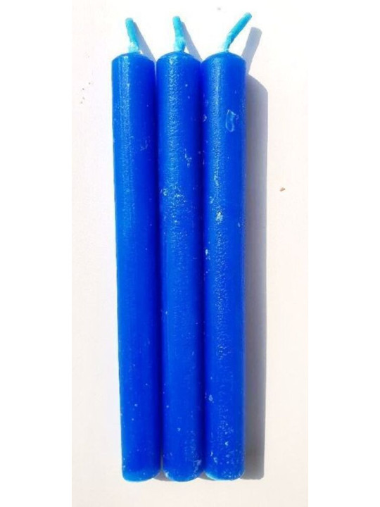 Vela Artesana Azul 15x1,5cm