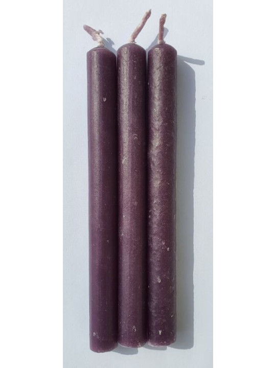 Vela Artesana Morada 15x1,5cm