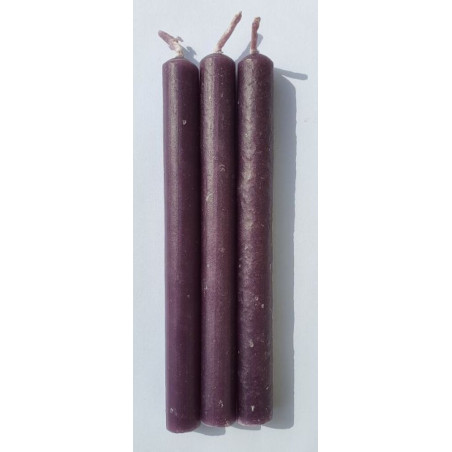 Vela Artesana Morada 15x1,5cm