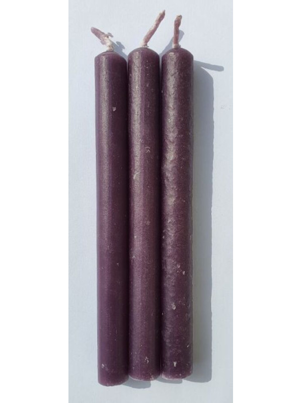 Vela Artesana Morada 15x1,5cm