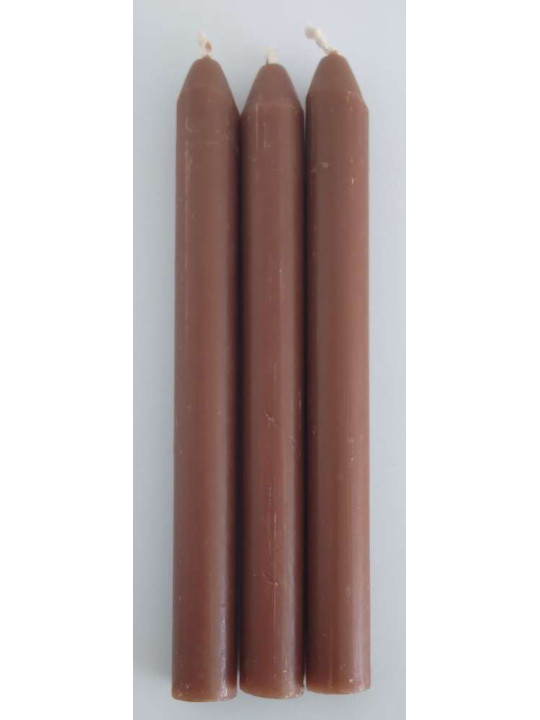 Vela Artesana Marrón 15cm