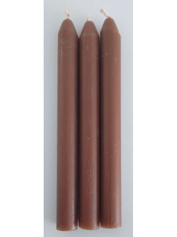 Vela Artesana Marrón 15cm