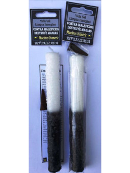 Vela Ritualizada Sal, Contra Maleficios, Destruye Magias