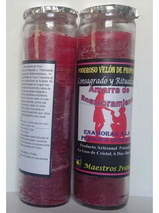 Velón Especial Petición Amarre de Enamoramiento