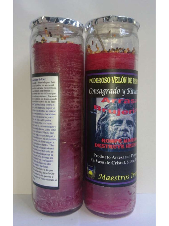 Velón Especial de Petición Arrasa Brujerias, Rompe Hechizos