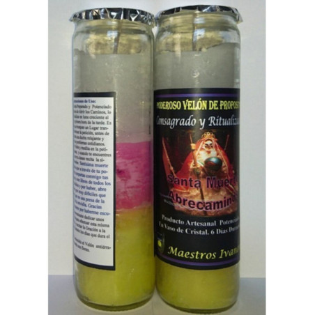 Velón Especial Petición Santa Muerte, Abre Caminos