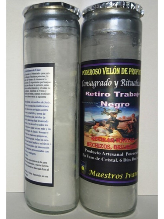 Velón Especial Petición Retiro Trabajo Negro. Anular Magias