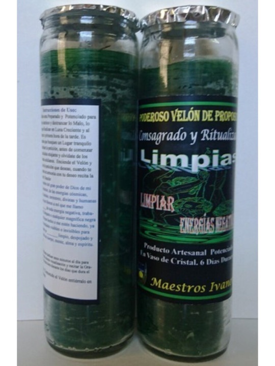 Velón Especial Petición Limpias, Limpiar Malas Energías