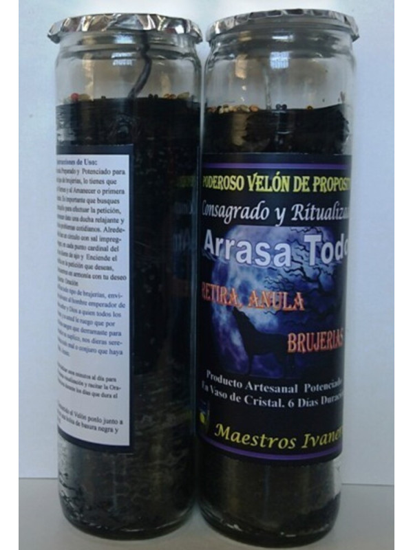 Velón Especial de Petición Arrasa Todo. Romper Brujerias