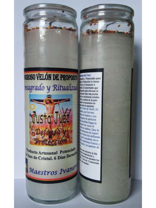 Velón Especial Petición Justo Juez. Defensa y Protección