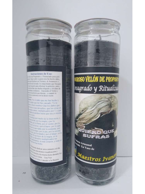 Velón Especial Petición Quiero que Sufras