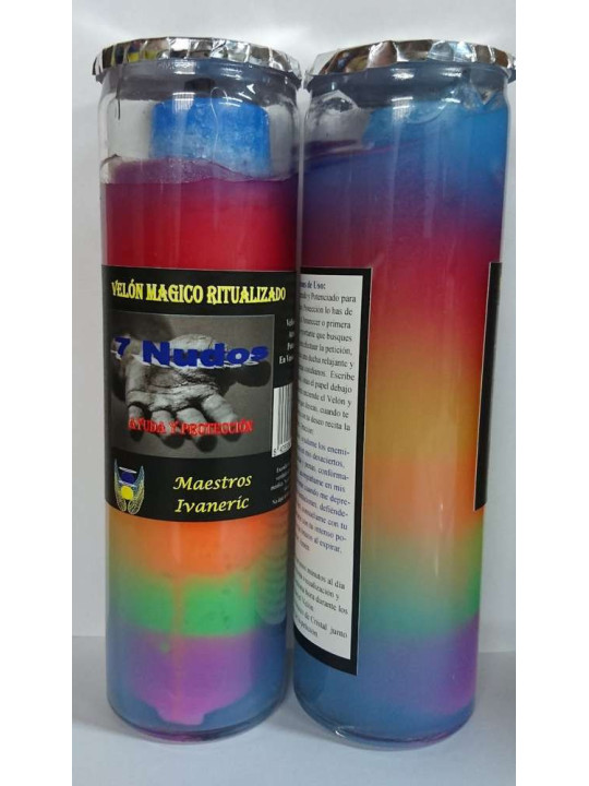 Velón Mágico de Gel, 7 Nudos, Ayuda y Protección