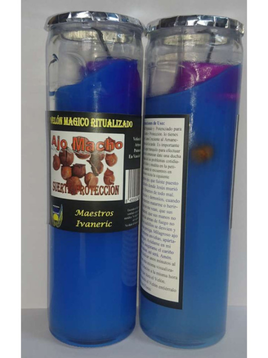 Velón Mágico de Gel, Ajo Macho, Suerte y Protección