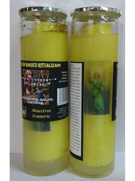 Velón Mágico de Gel, Arcángel San Rafael, Protección, Salud y Victoria