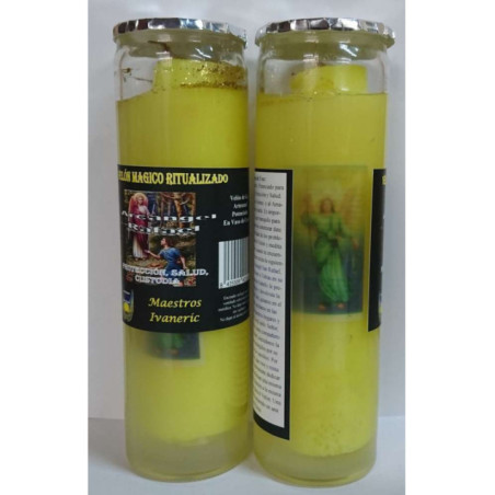 Velón Mágico de Gel, Arcángel San Rafael, Protección, Salud y Victoria
