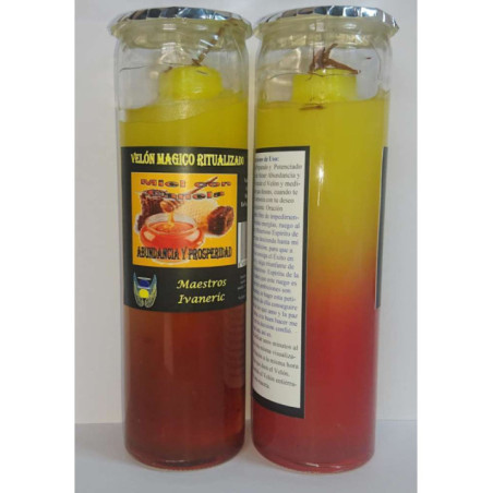 Velón Mágico de Gel, Miel y Canela, Abundancia y Prosperidad
